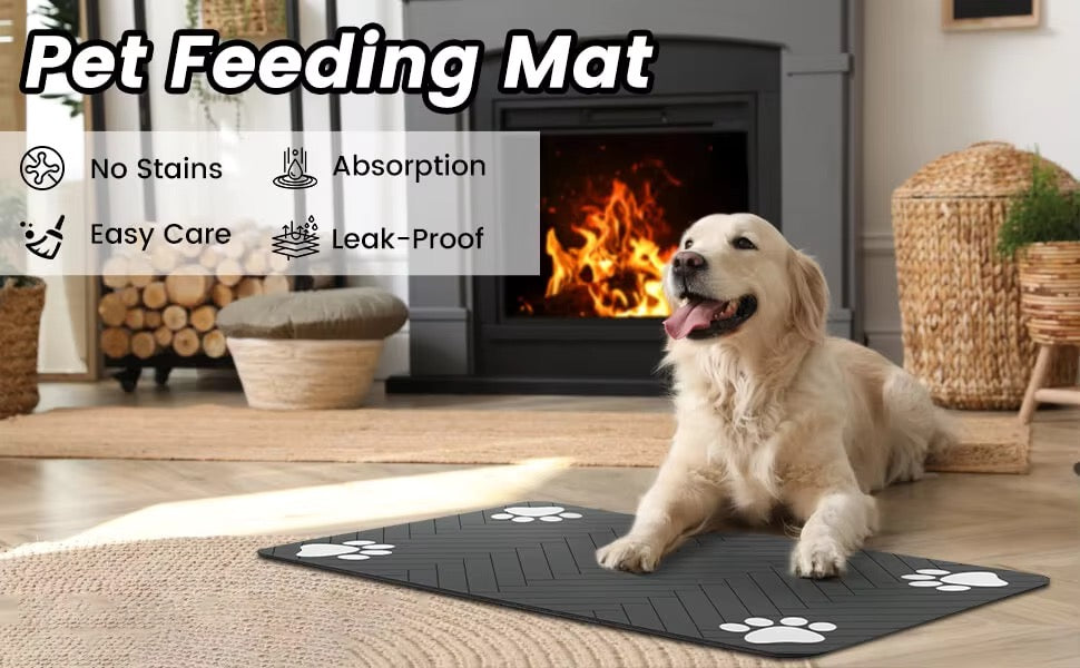 Waterproof pet feeding mat