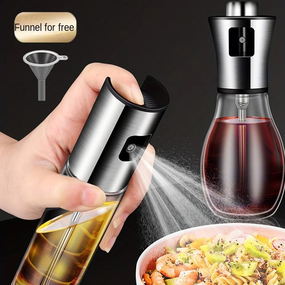 304 Stainless Steel Oil Press Spray Glass Bottle for Cooking