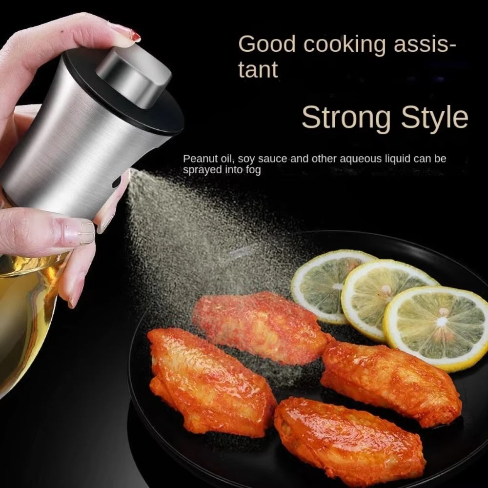 304 Stainless Steel Oil Press Spray Glass Bottle for Cooking