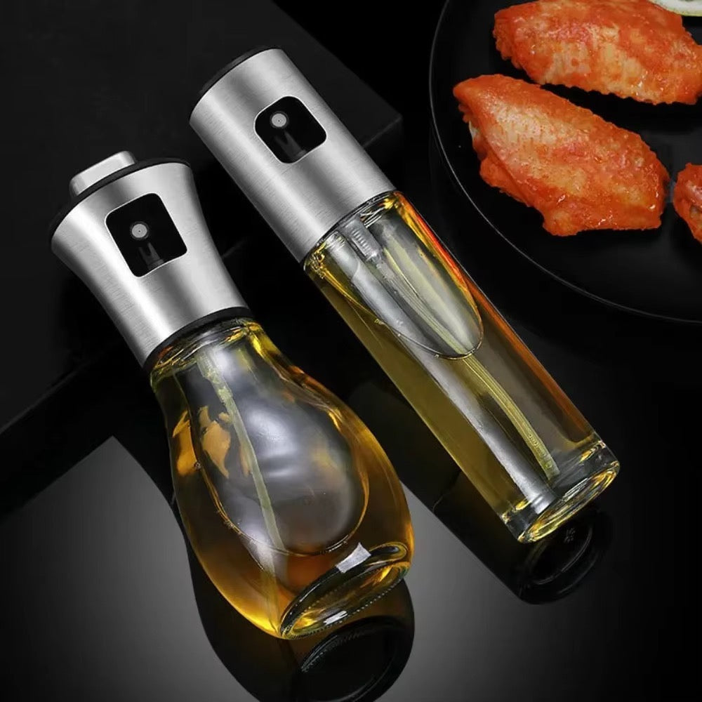 304 Stainless Steel Oil Press Spray Glass Bottle for Cooking