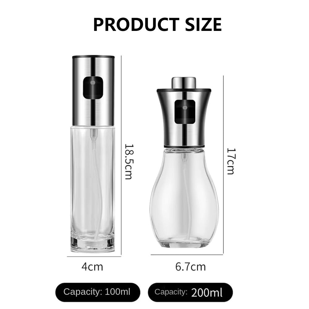 304 Stainless Steel Oil Press Spray Glass Bottle for Cooking