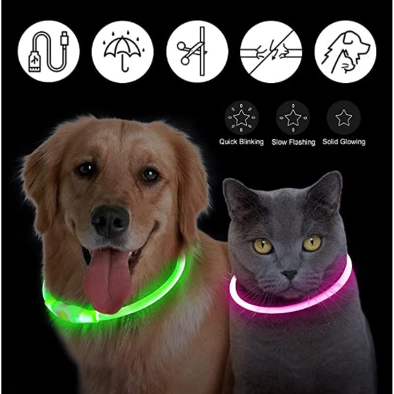 USB Rechargeable Luminous Collar Adjustable Led Glow