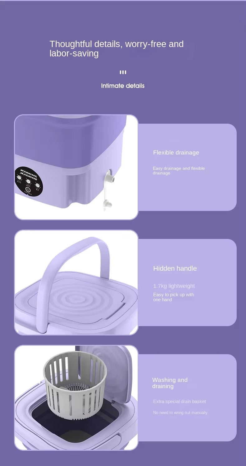 8L Portable Folding Washing Machine