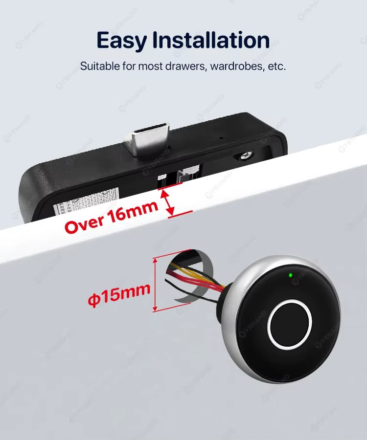 Biometric Electronic Lock for Furniture Drawer